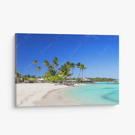 Canvas print tropical beach in Cap Cana • Wallissimo®