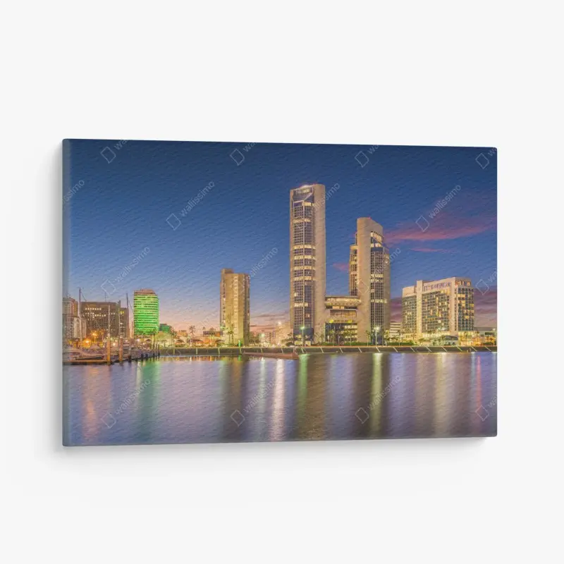 Canvas print Corpus Christi skyline at twilight