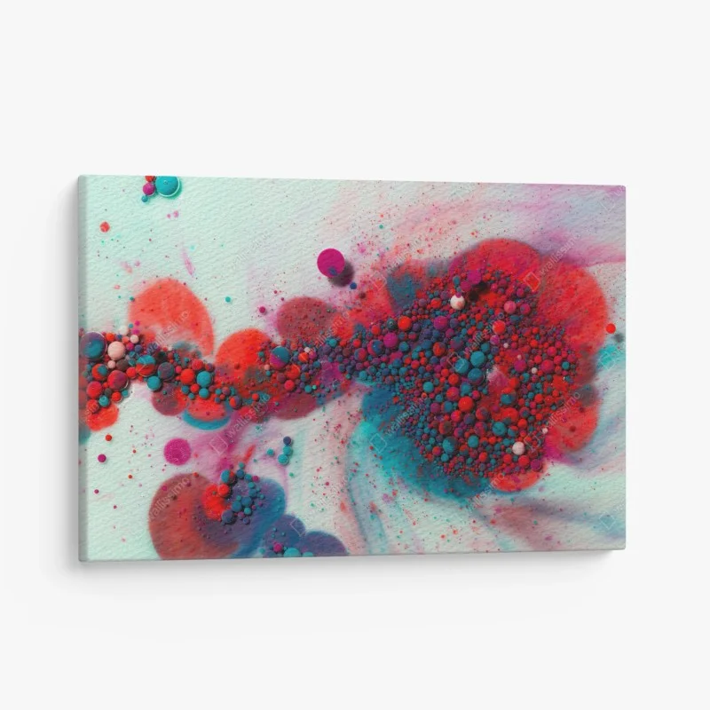 Canvas print vibrant marbled color burst