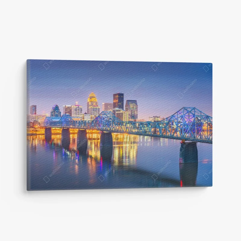 Canvas print Louisville skyline at dusk