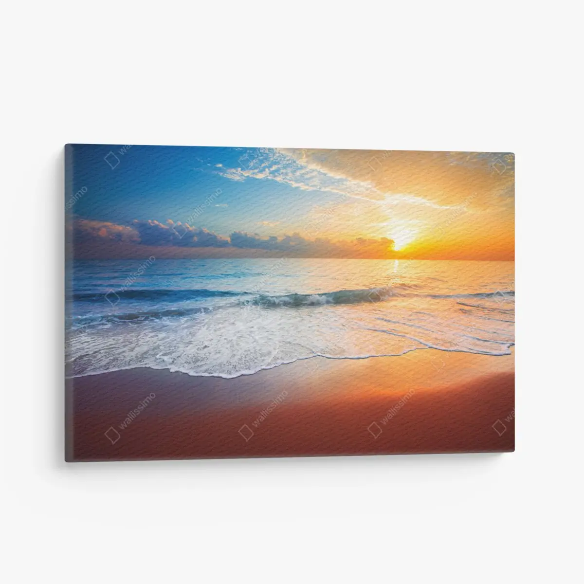 Canvas print serene sunset over the ocean • Wallissimo®