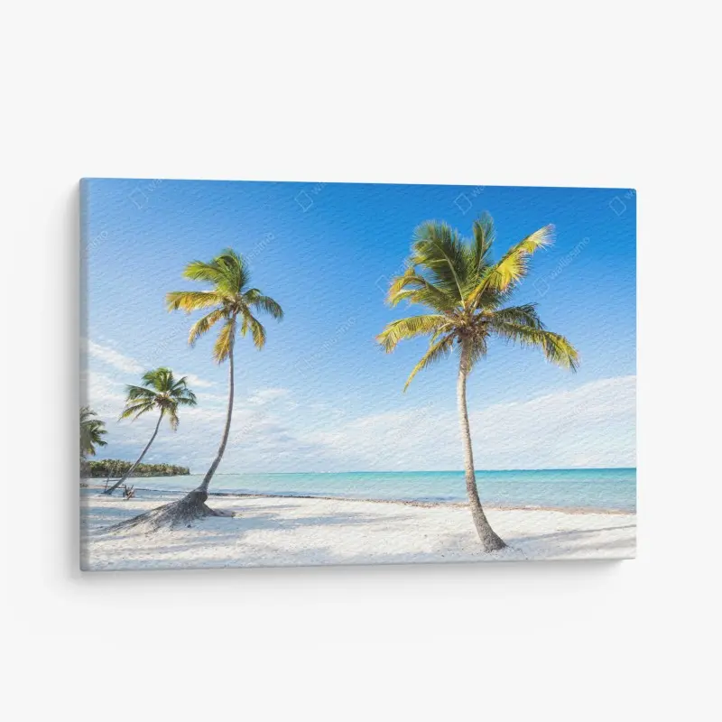 Canvas print tropical palm beach getaway