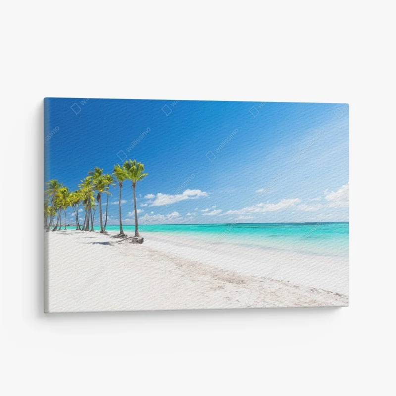 Canvas print palm trees on Punta Cana beach