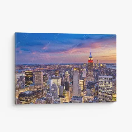 Canvas print New York skyline at dusk • Wallissimo®