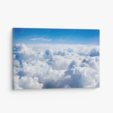 Canvas print serene blue cloudscape • Wallissimo®