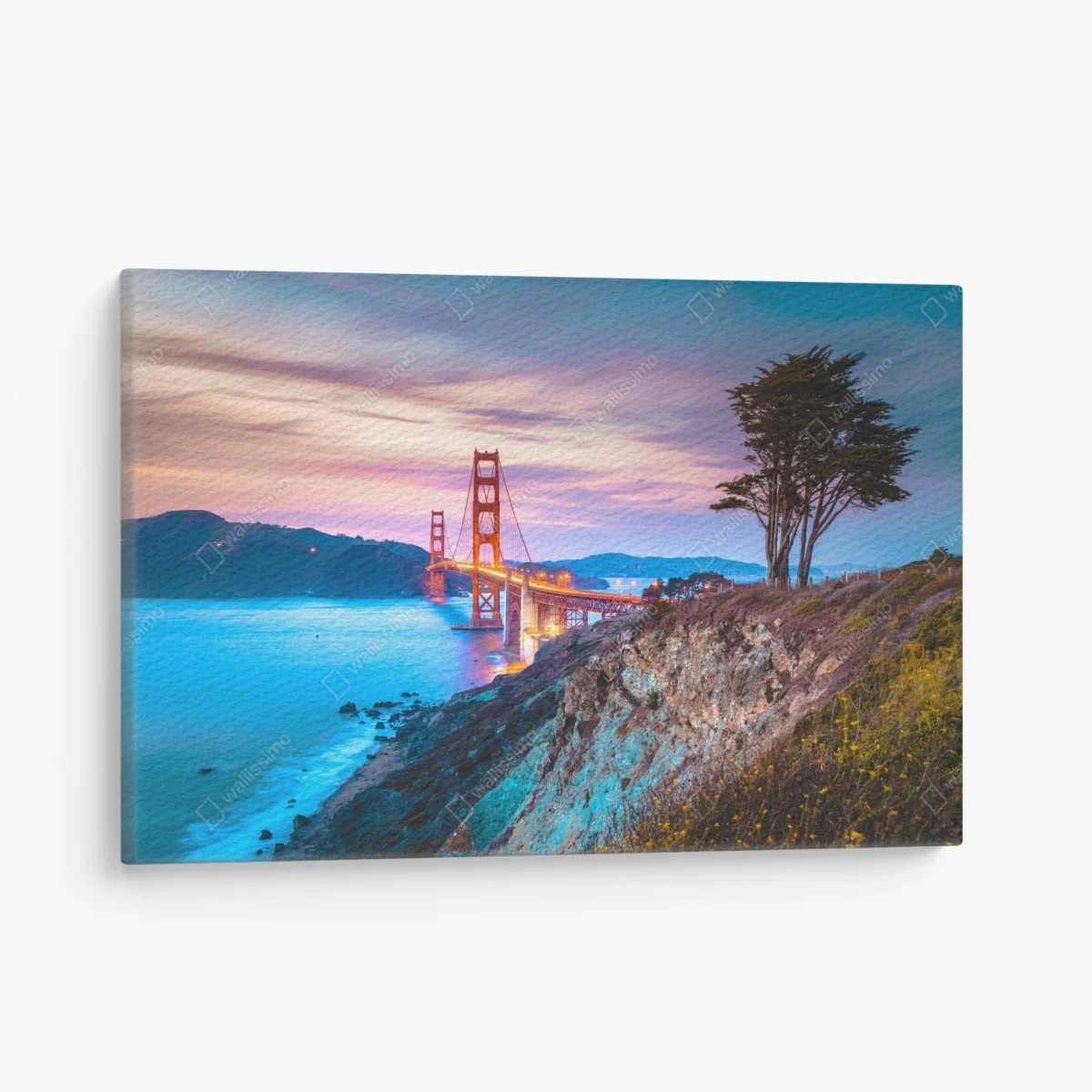 Canvas print Golden Gate Bridge at twilight ⁕ Wallissimo® Canvas print Golden Gate Bridge at twilight ⁕ Wallissimo®