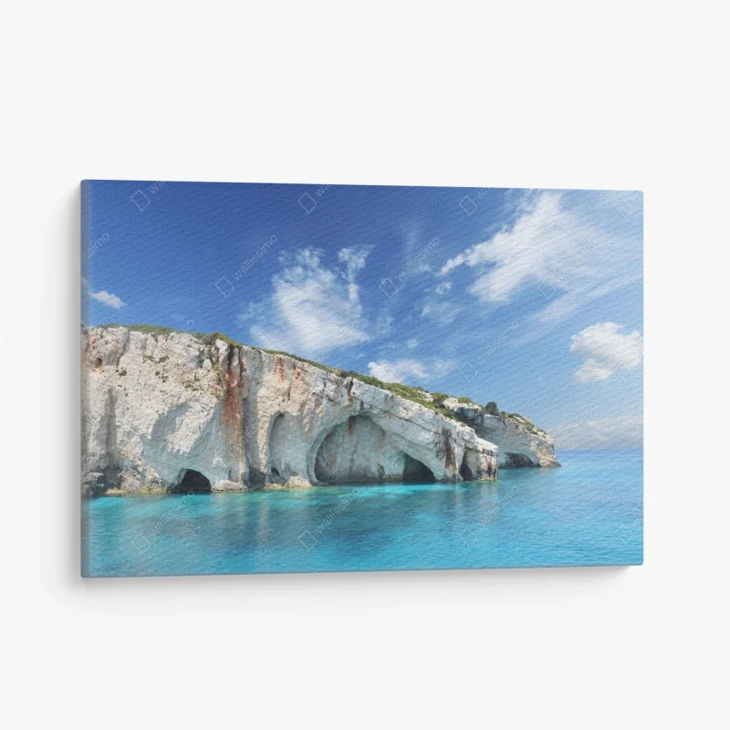 Canvas print blue caves on Zakynthos