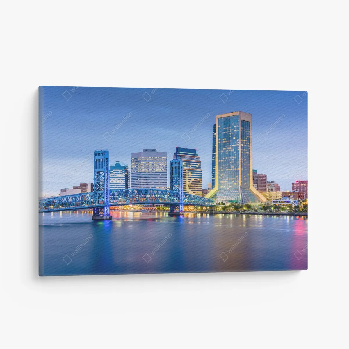 Canvas print Jacksonville skyline at dusk • Wallissimo®