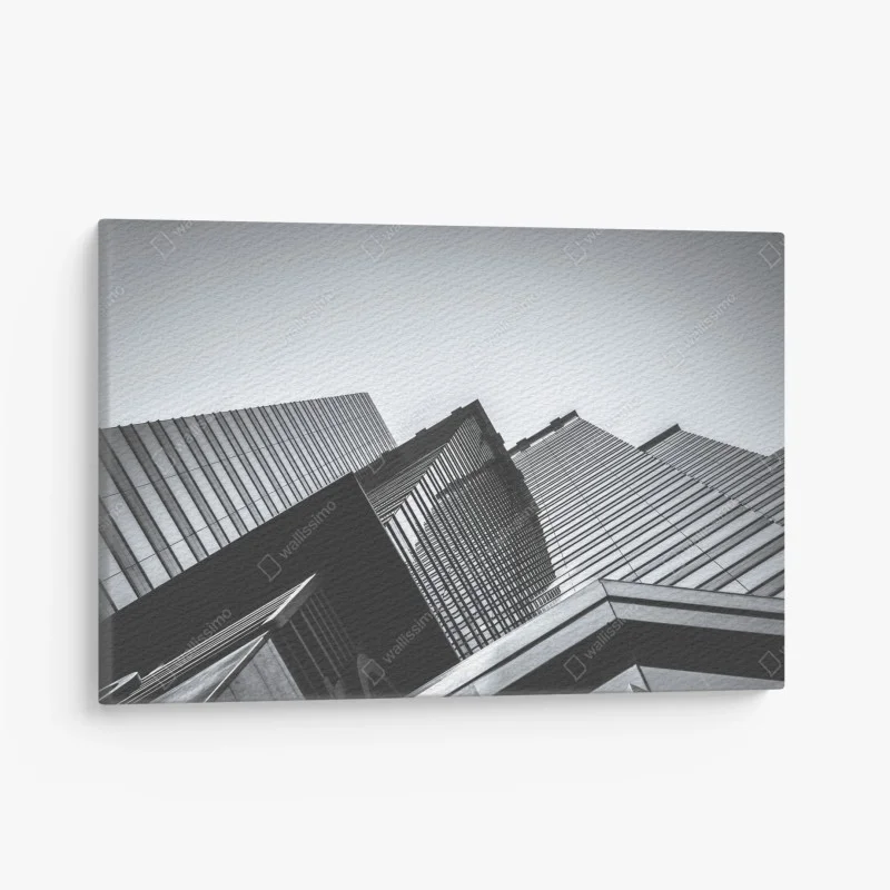 Canvas print Hong Kong commercial building close-up