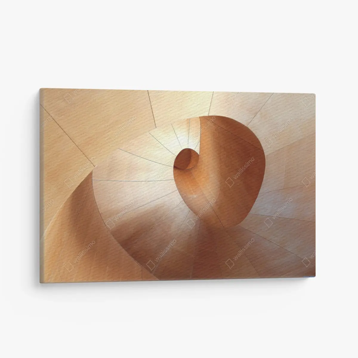 Canvas print warm wooden spiral staircase ⁕ Wallissimo® Canvas print warm wooden spiral staircase ⁕ Wallissimo®