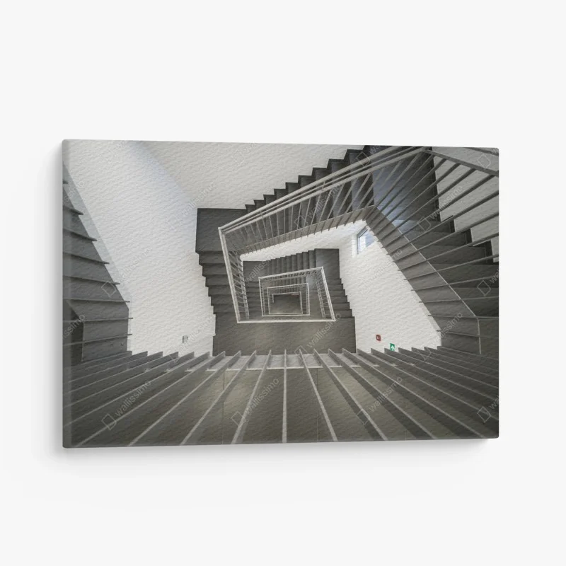 Canvas print geometric stairwell perspective