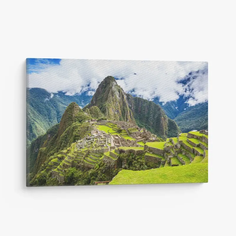 Canvas print Machu Picchu ancient mountain terraces