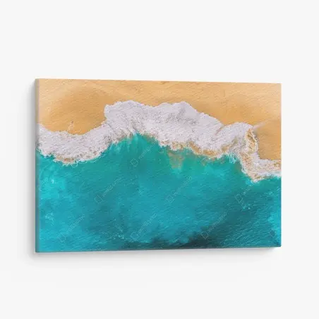Canvas print turquoise waves at Kelingking Beach • Wallissimo®