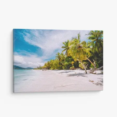 Canvas print tropical palm beach paradise • Wallissimo®