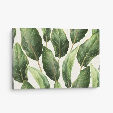 Canvas print tropical banana leaf seamless pattern • Wallissimo®