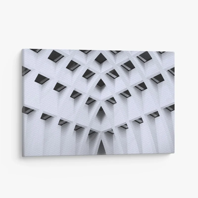 Canvas print geometric arched ceiling pattern