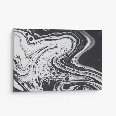Canvas print monochrome marble abstract • Wallissimo®