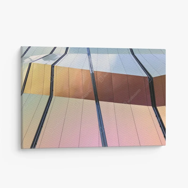 Canvas print iridescent modern facade panels