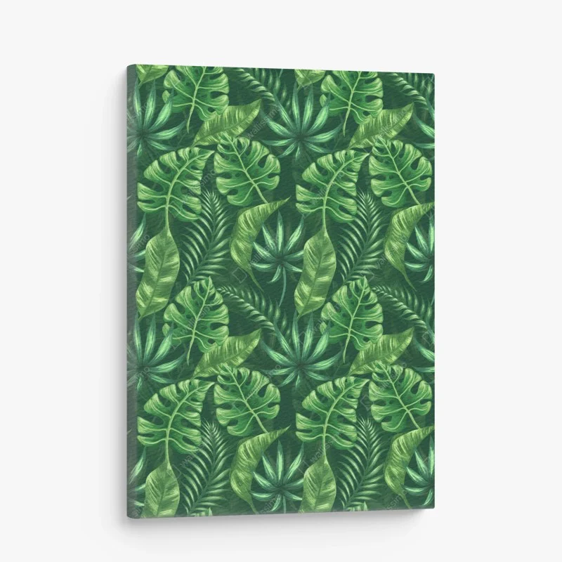 Canvas print tropical monstera leaf pattern