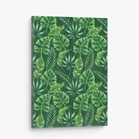 Canvas print tropical monstera leaf pattern • Wallissimo®