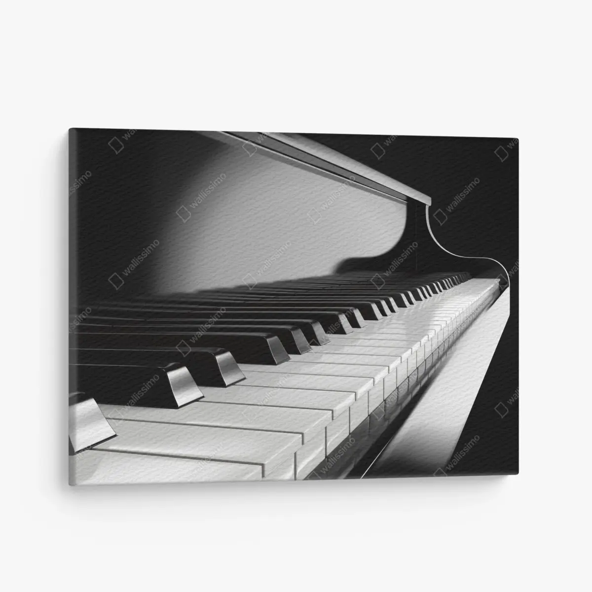 Canvas print elegant monochrome piano keys • Wallissimo®