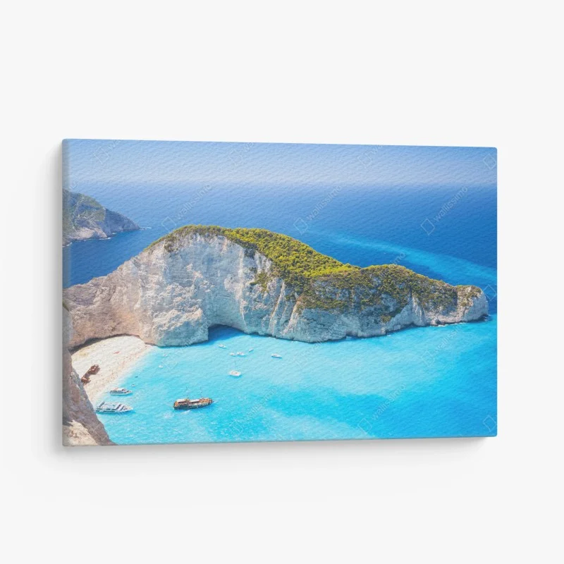 Canvas print Navagio Bay turquoise cove, Zakynthos