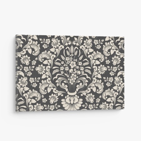 Canvas print vintage floral damask pattern • Wallissimo®