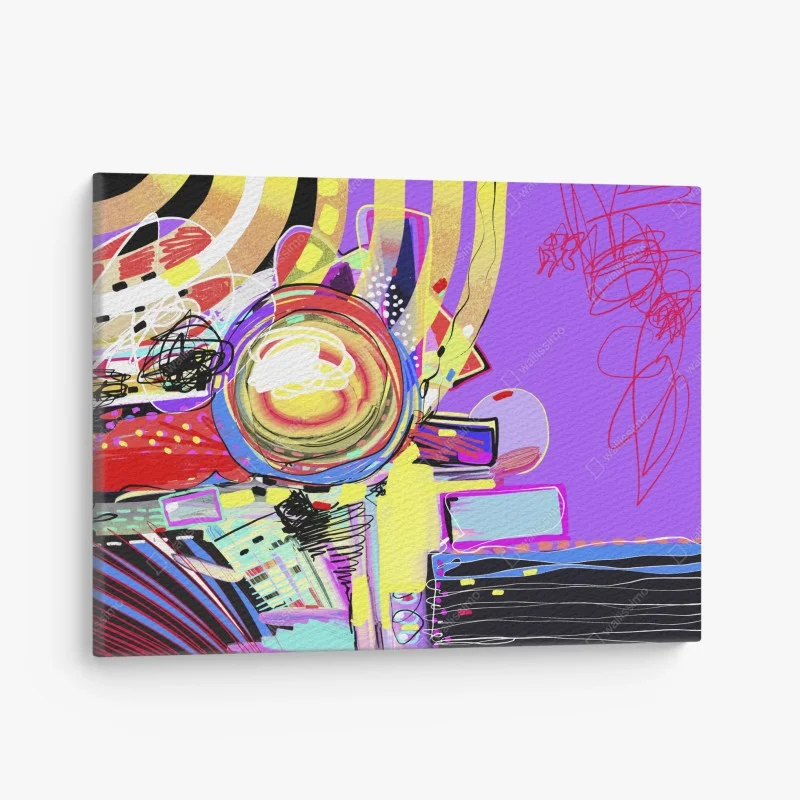 Canvas print vibrant purple abstract composition