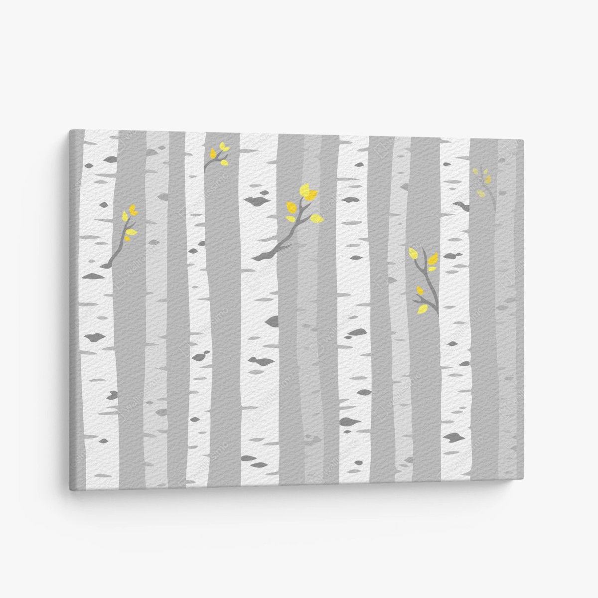 Canvas print scandinavian birch forest pattern • Wallissimo®