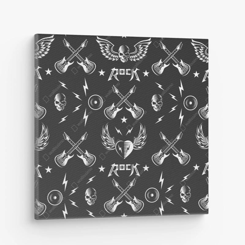 Canvas print rock icons seamless pattern
