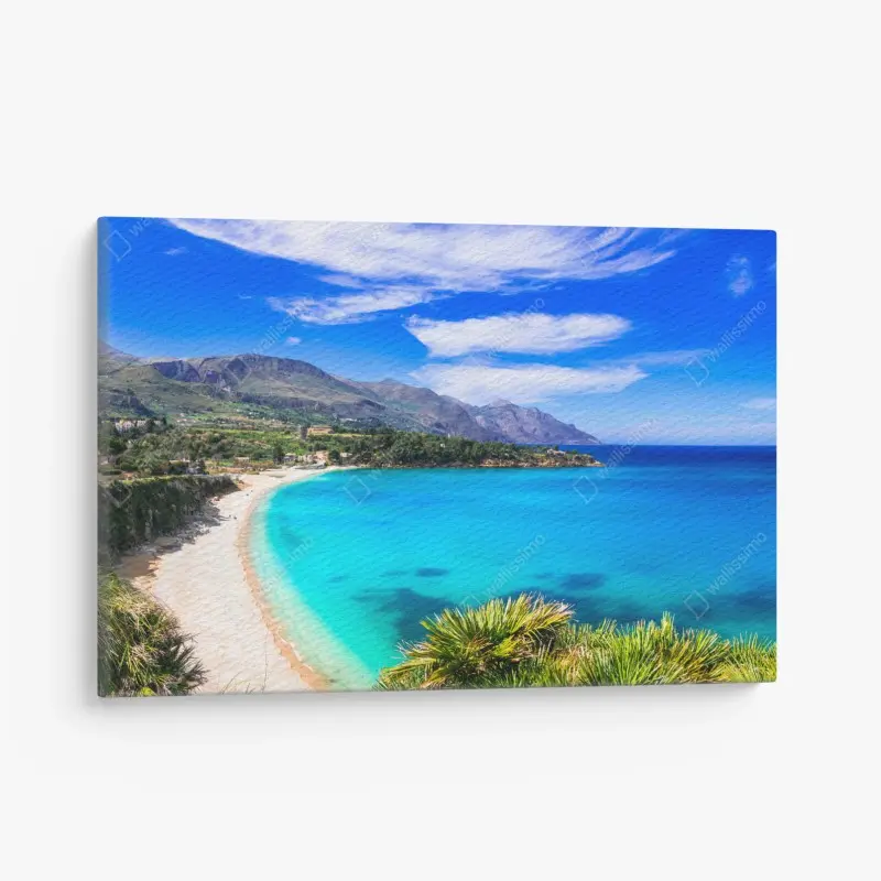Canvas print turquoise coastal beach landscape