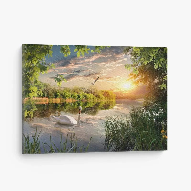 Canvas print turquoise waves on sandy beach • Wallissimo®