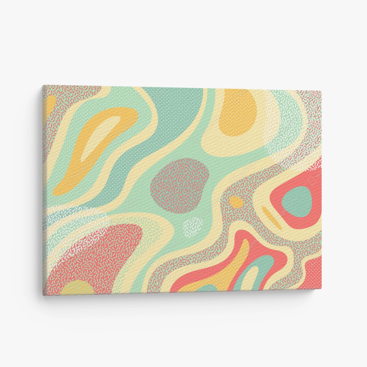 Canvas print pastel organic abstract pattern • Wallissimo®