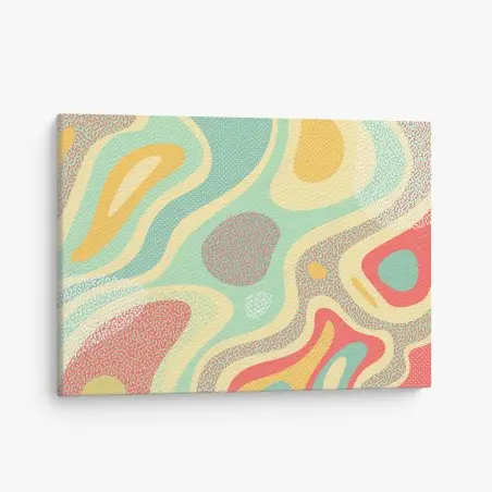 Canvas print pastel organic abstract pattern • Wallissimo®