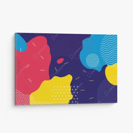 Canvas print vibrant abstract shapes pattern • Wallissimo®