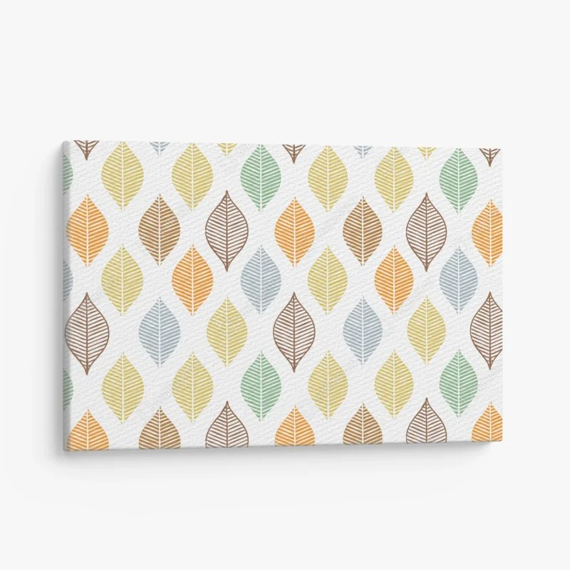 Canvas print pastel leaf pattern wall art