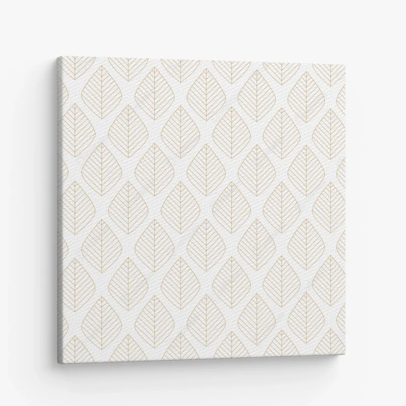 Canvas print elegant gold leaf geometric pattern