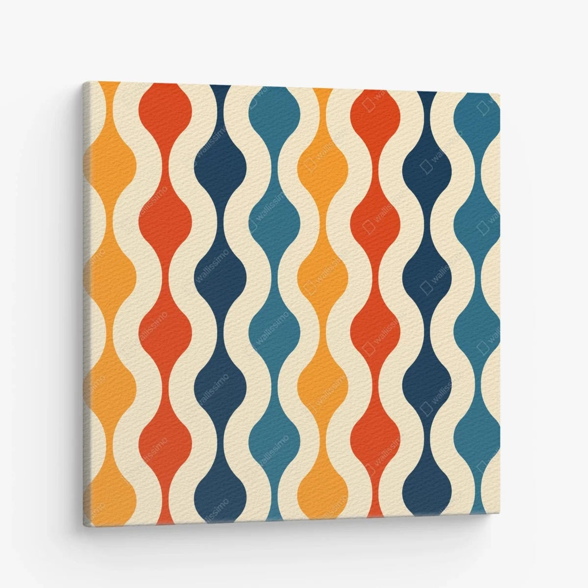 Canvas print retro wavy mid-century pattern ⁕ Wallissimo® Canvas print retro wavy mid-century pattern ⁕ Wallissimo®