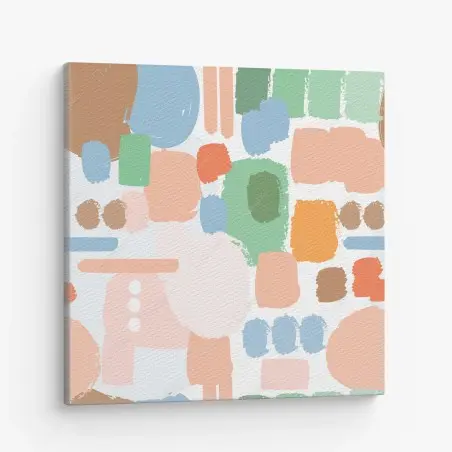 Canvas print pastel brushstroke pattern • Wallissimo®