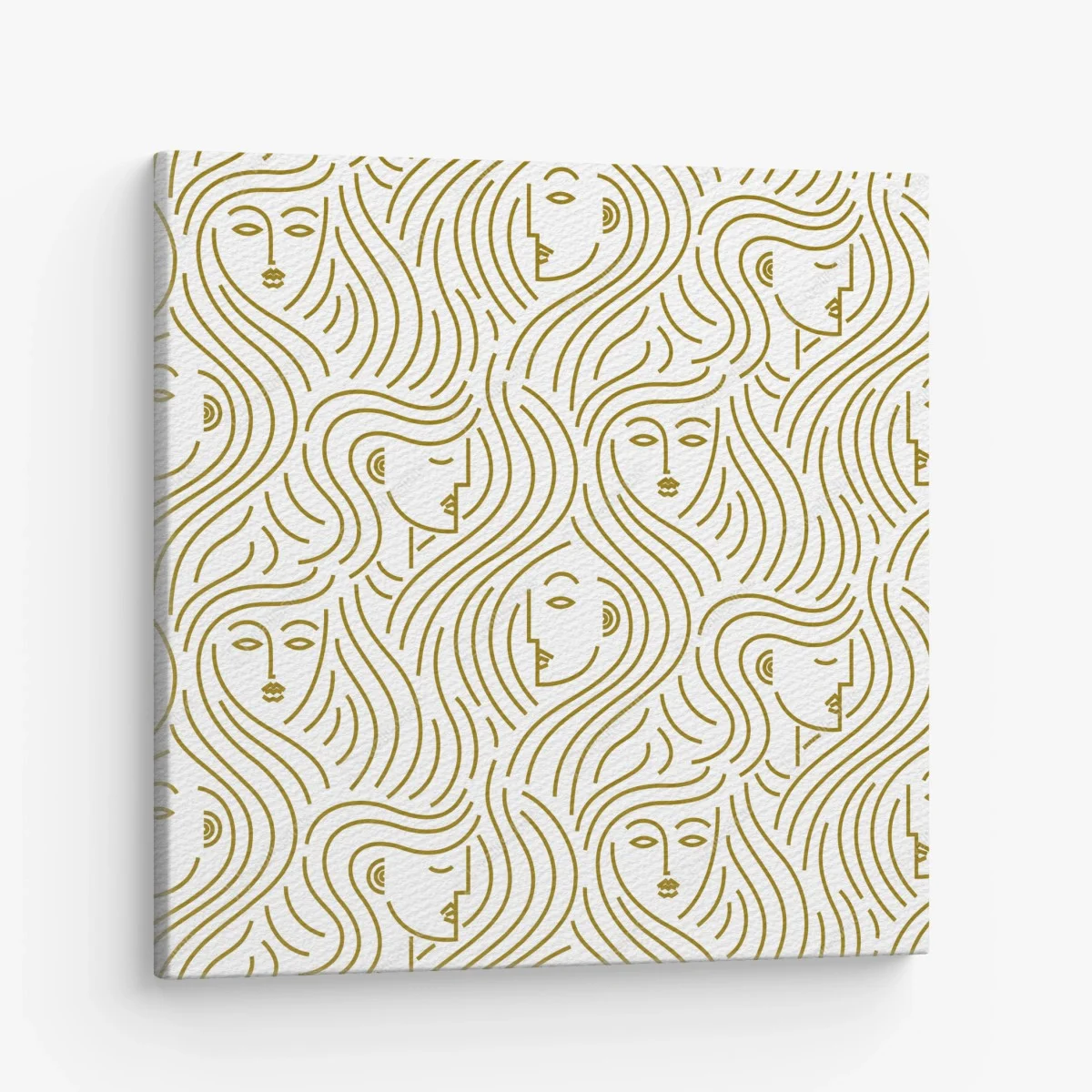 Canvas print golden flowing faces seamless pattern ⁕ Wallissimo® Canvas print golden flowing faces seamless pattern ⁕ Wallissimo®