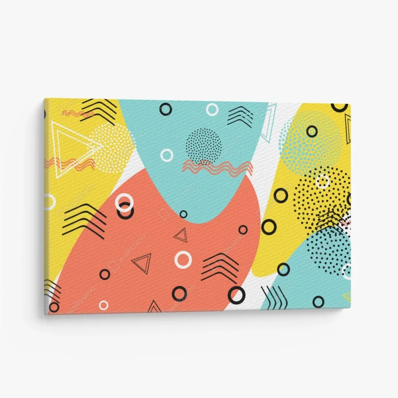 Canvas print playful geometric pattern