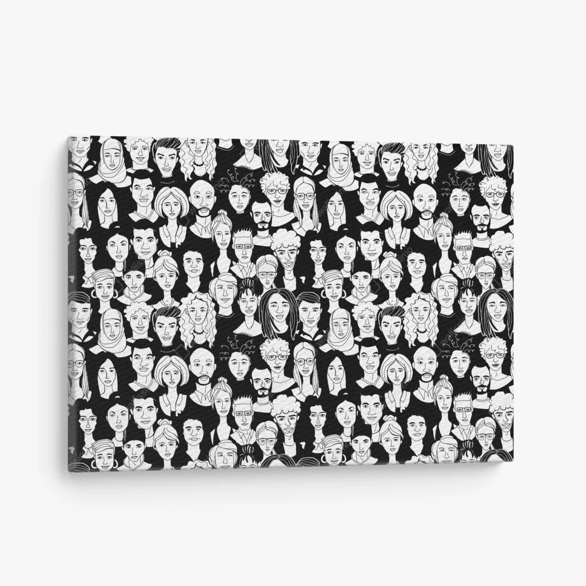 Canvas print diverse faces pattern ⁕ Wallissimo® Canvas print diverse faces pattern ⁕ Wallissimo®