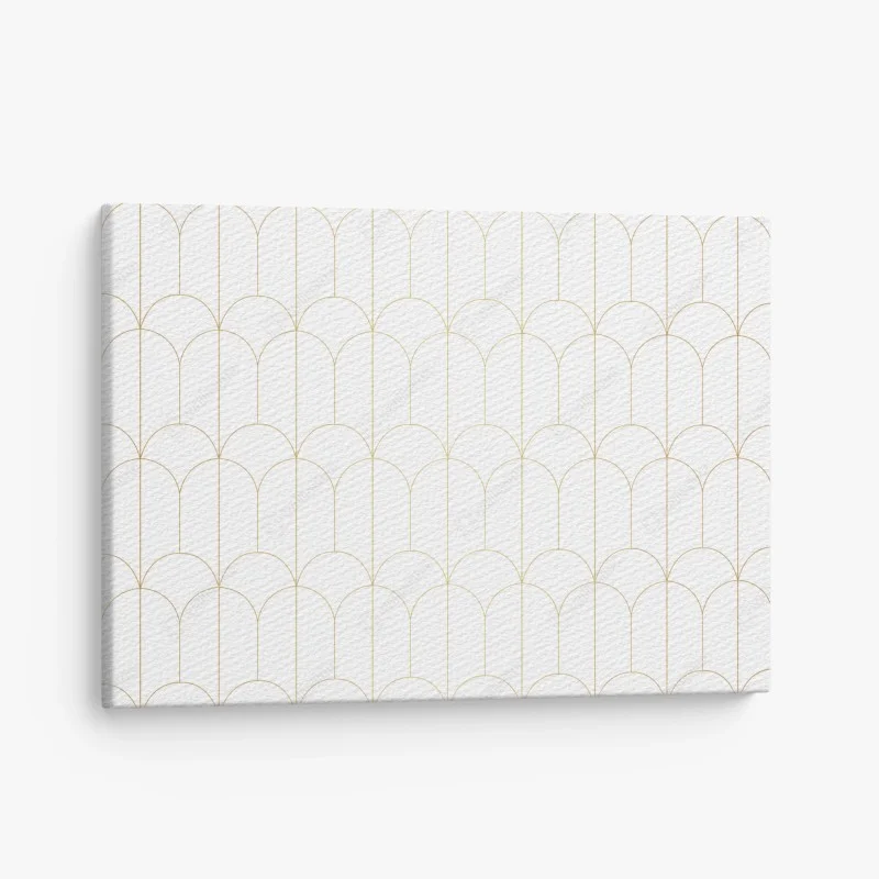 Canvas print gold art deco arch pattern
