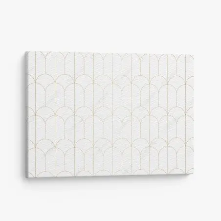 Canvas print gold art deco arch pattern • Wallissimo®