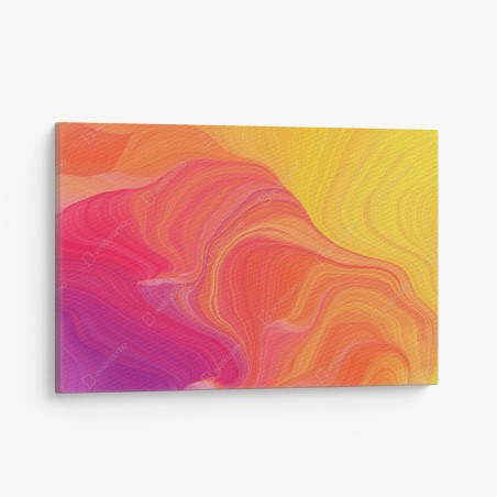 Canvas print vibrant flowing color waves • Wallissimo®