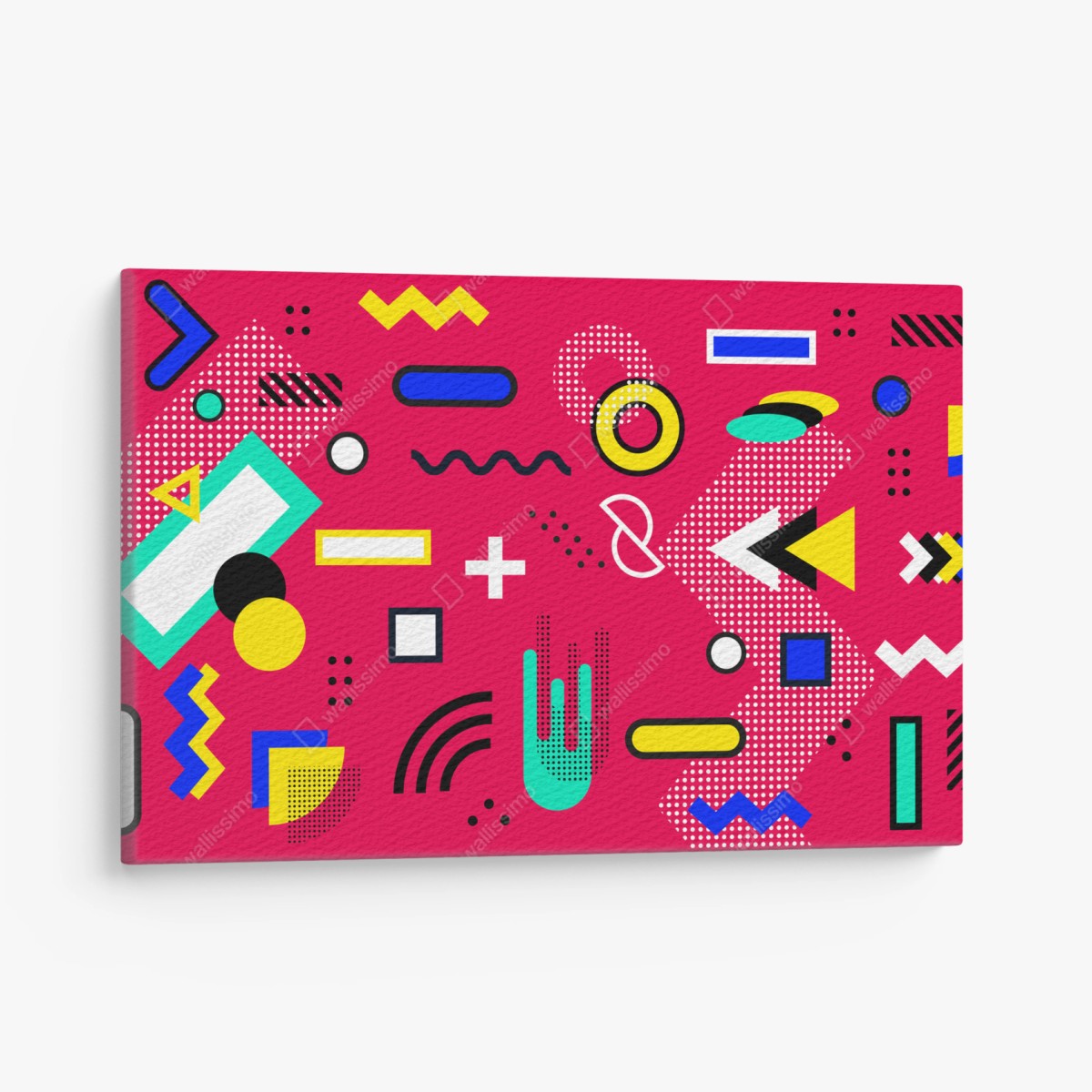 Canvas print vibrant geometric pop pattern • Wallissimo®