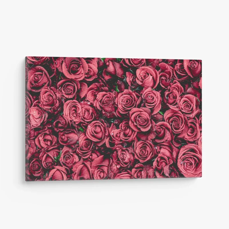 Canvas print lush red roses floral wall art