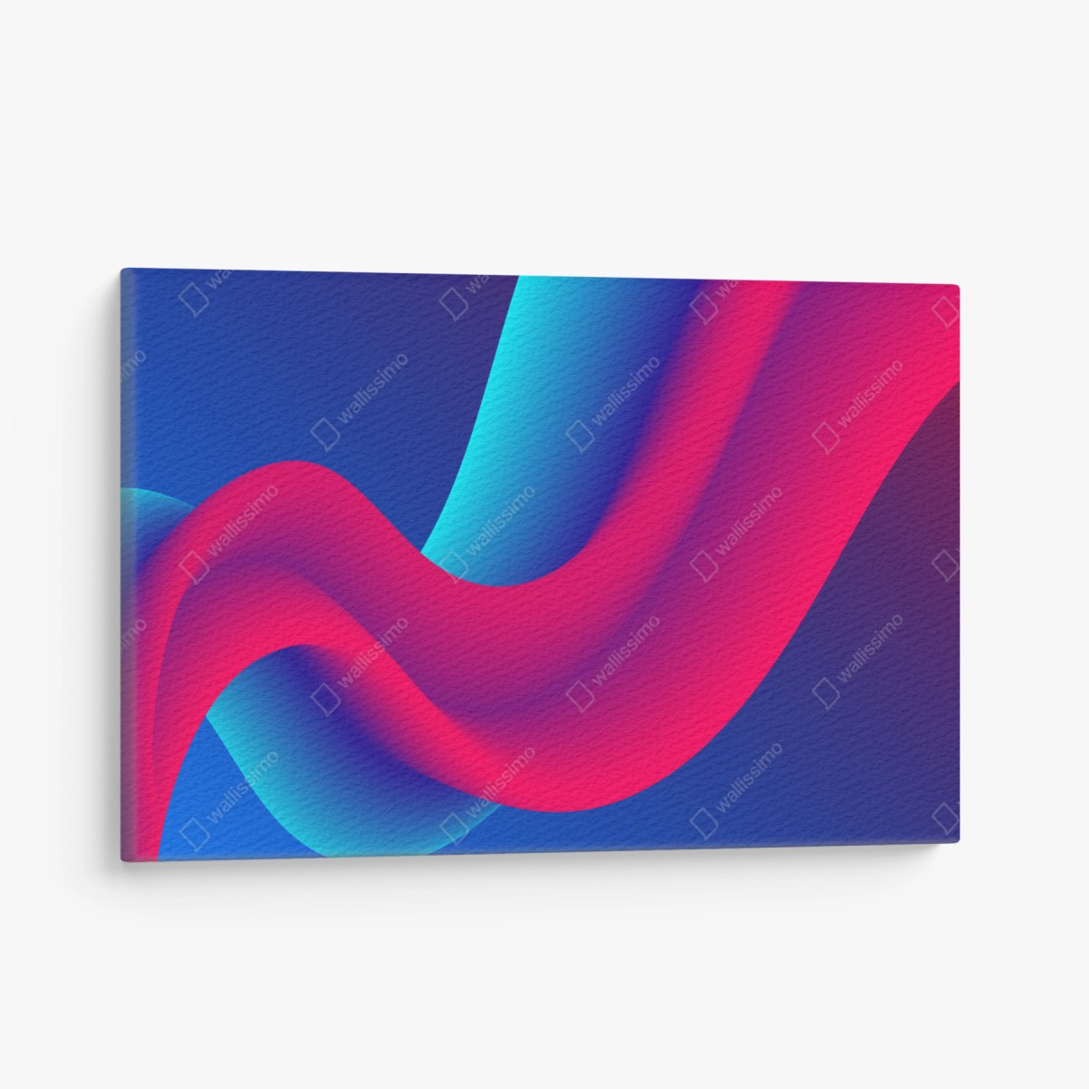 Canvas print vibrant flowing gradient waves • Wallissimo®