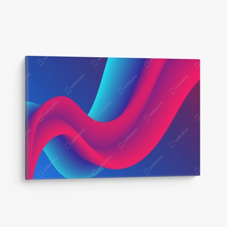 Canvas print vibrant flowing gradient waves • Wallissimo®