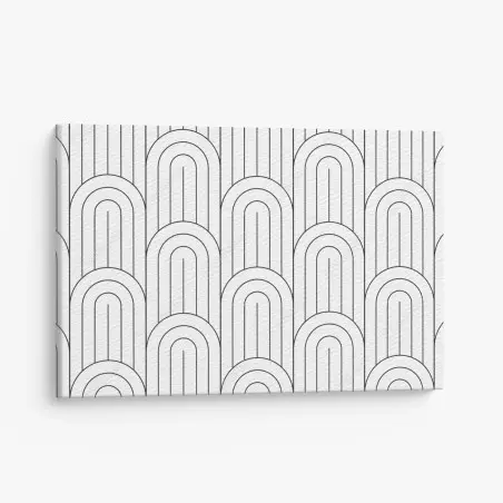 Canvas print monochrome retro arch pattern • Wallissimo®